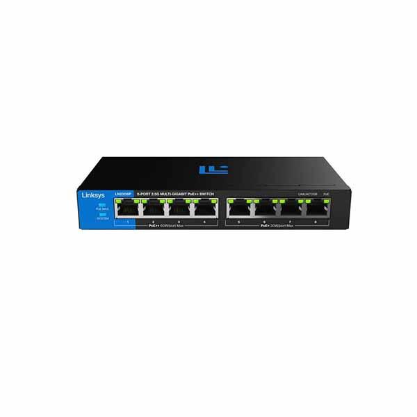 LN2308P-AH LINKSYS 8-PORT 2.5G MULTI-GIG UNMANAGED PoE++ SWITCH